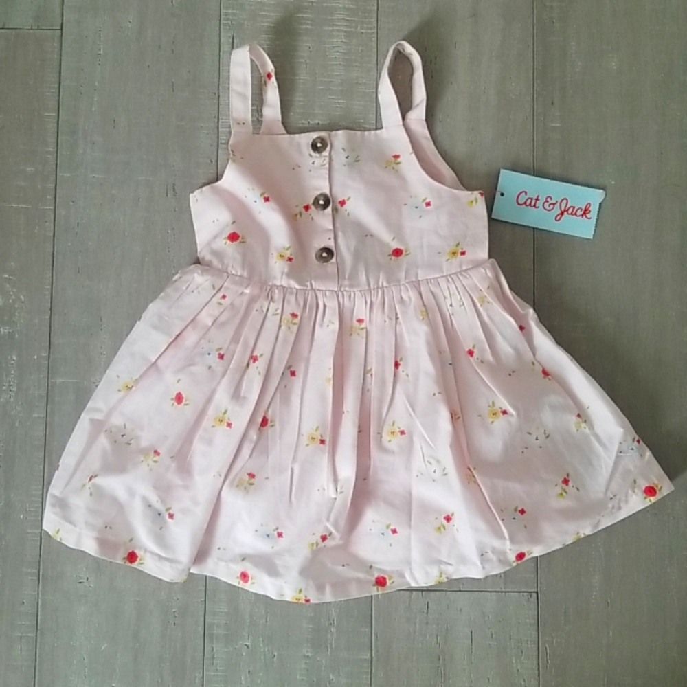 NWT Cat and Jack Pink Spring/Summer Two Piece Dress Set- Size 18m